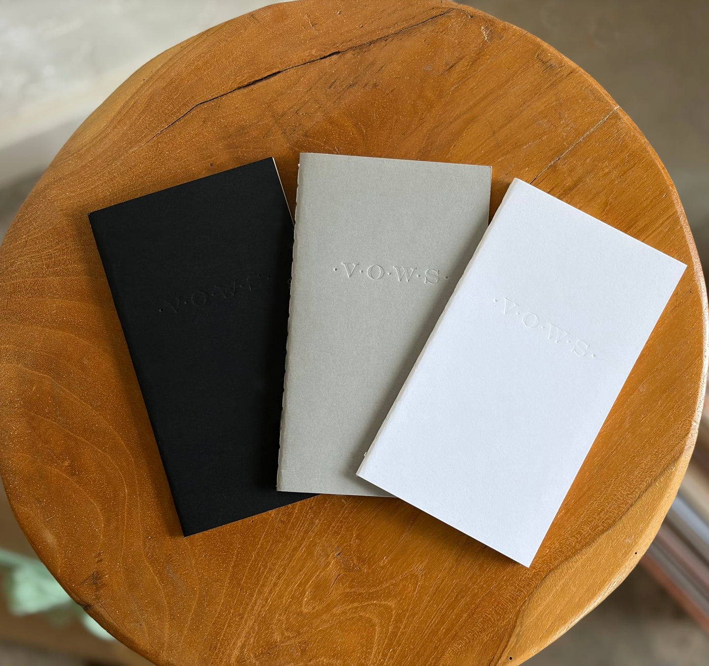 Wedding Vows Blind Deboss Mini Saddle Stitch Notebook
