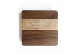 Foil Embossed Walnut Wood Coaster Set - Studio Portmanteau