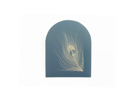 Arched Peacock Feather Vinyl Sticker - Studio Portmanteau