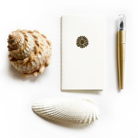 Foil Embossed Sunflower Menagerie Mini Saddle Stitch Notebook - Studio Portmanteau