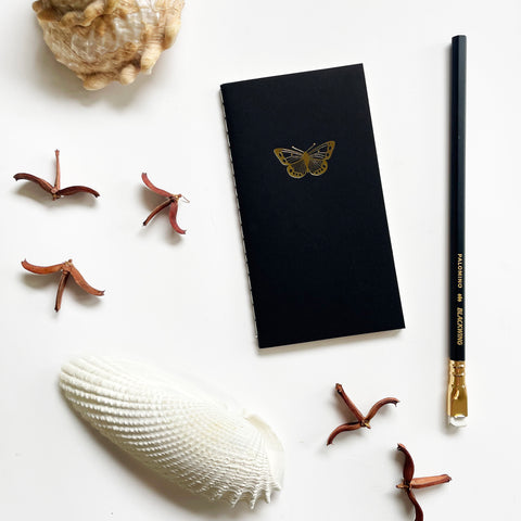 Foil Embossed Butterfly Menagerie Mini Saddle Stitch Notebook - Studio Portmanteau