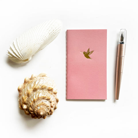 Foil Embossed Hummingbird Menagerie Mini Saddle Stitch Notebook - Studio Portmanteau