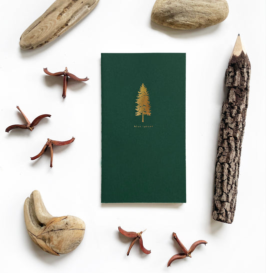 Blue Spruce Mini Saddle Stitch Notebook | Pine Tree Notebook
