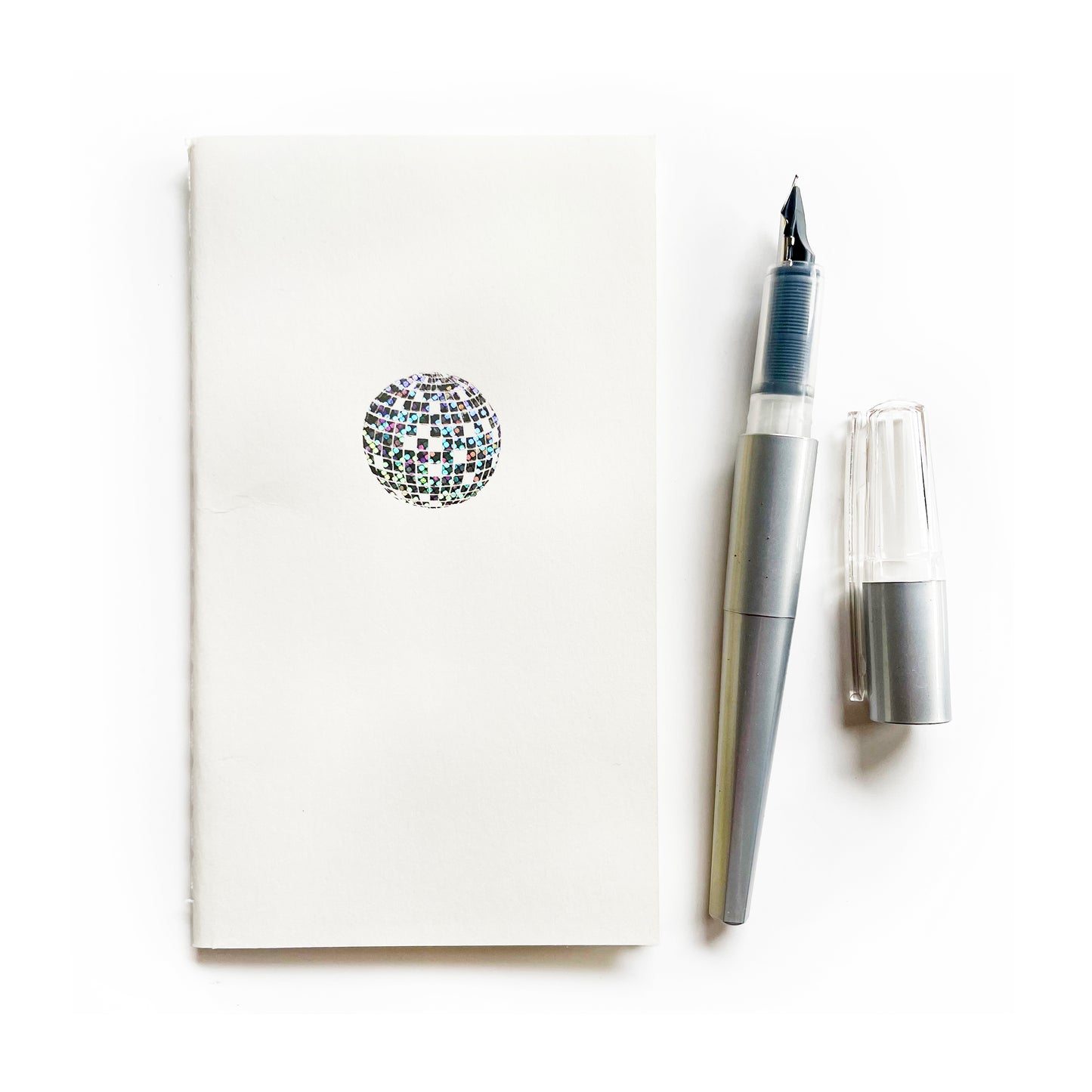 Foil Embossed Disco Ball Menagerie Mini Saddle Stitch Notebook - Studio Portmanteau