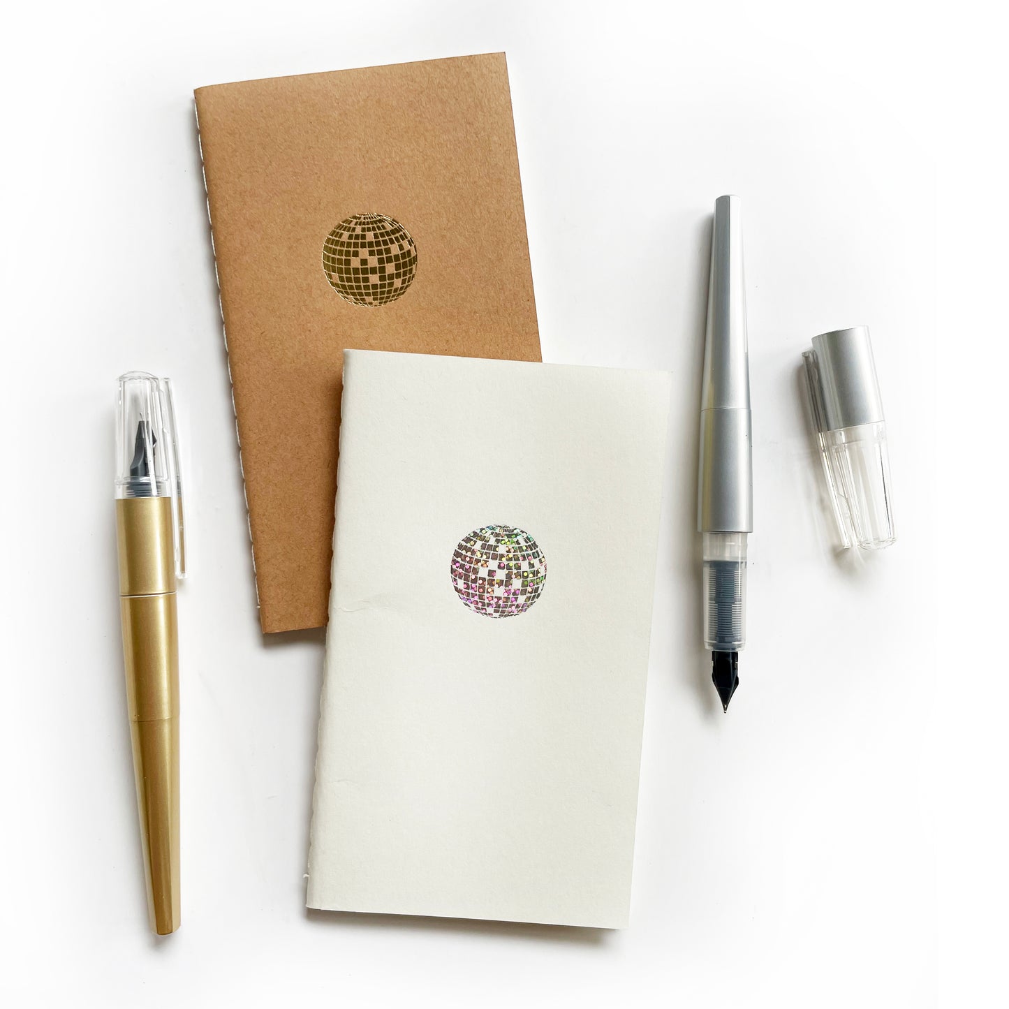 Foil Embossed Disco Ball Menagerie Mini Saddle Stitch Notebook - Studio Portmanteau