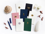 Foil Embossed Swan Menagerie Mini Saddle Stitch Notebook - Studio Portmanteau