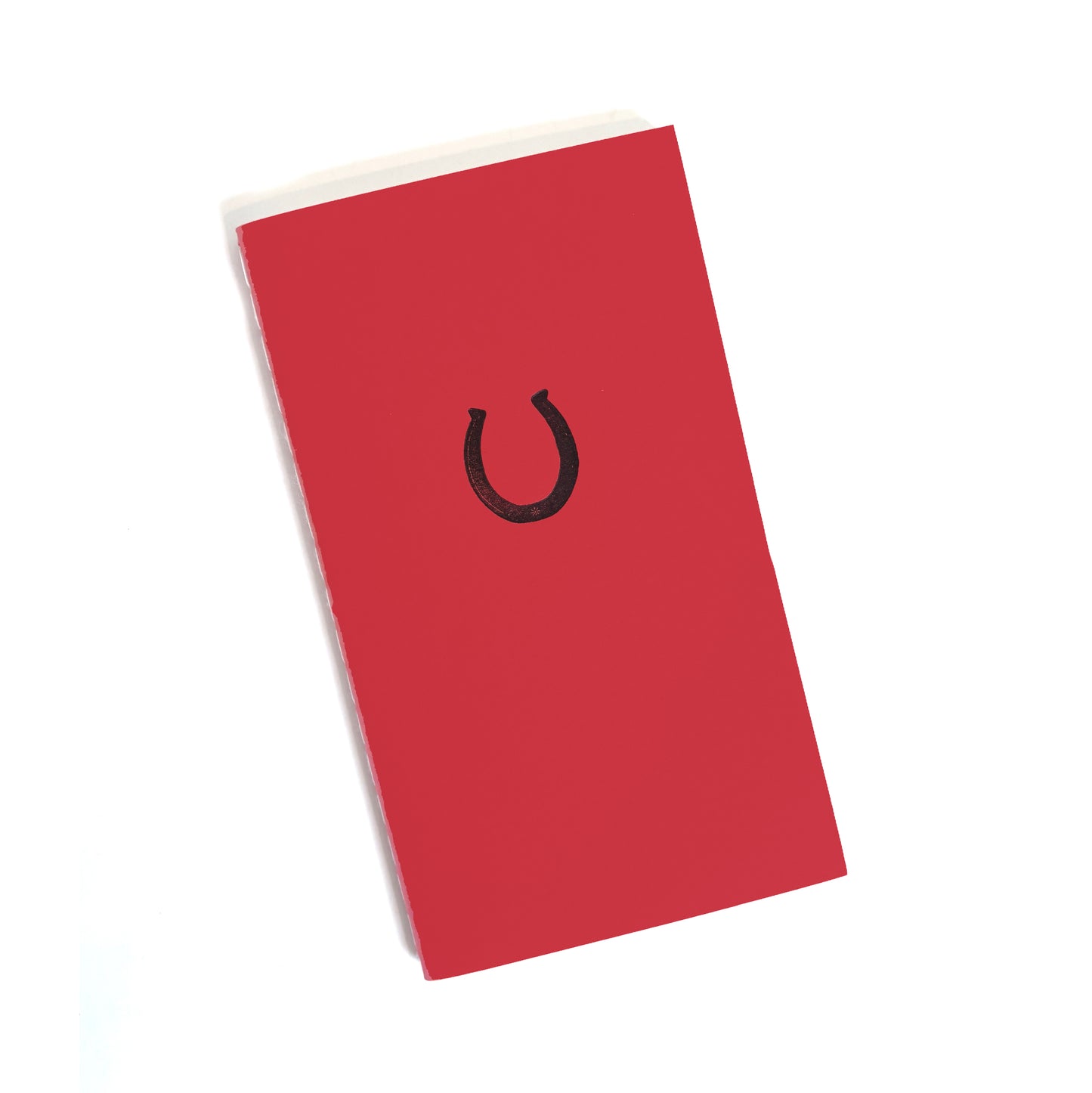 Lucky Horseshoe Letterpress Mini Saddle Stitch Notebook