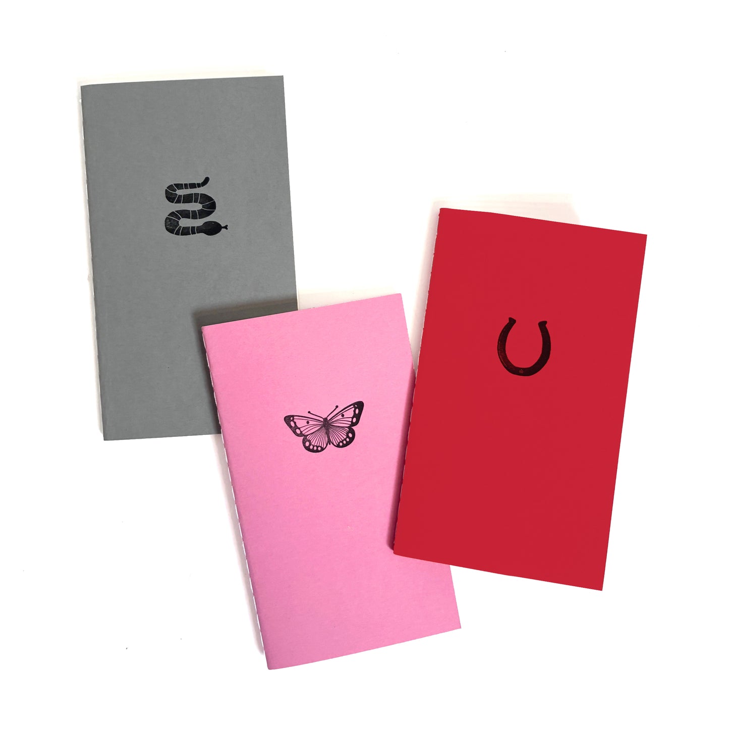 Lucky Horseshoe Letterpress Mini Saddle Stitch Notebook