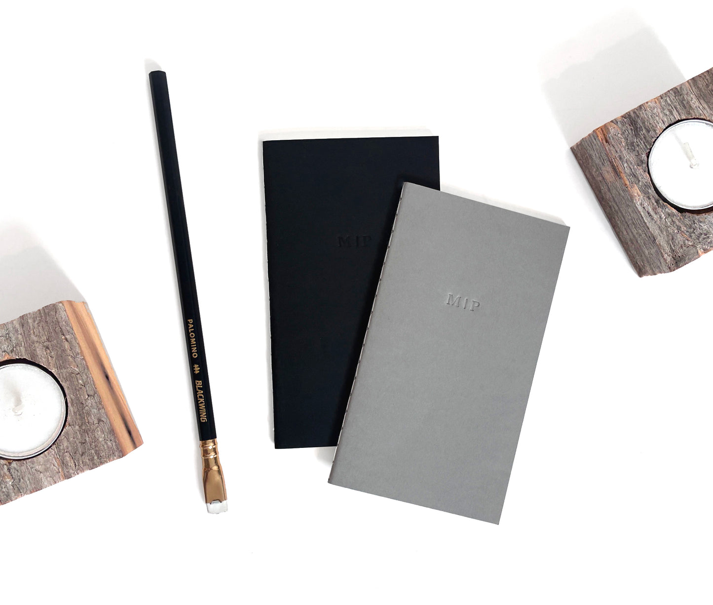 Custom Text Blind Debossed Mini Saddle Stitch Notebook