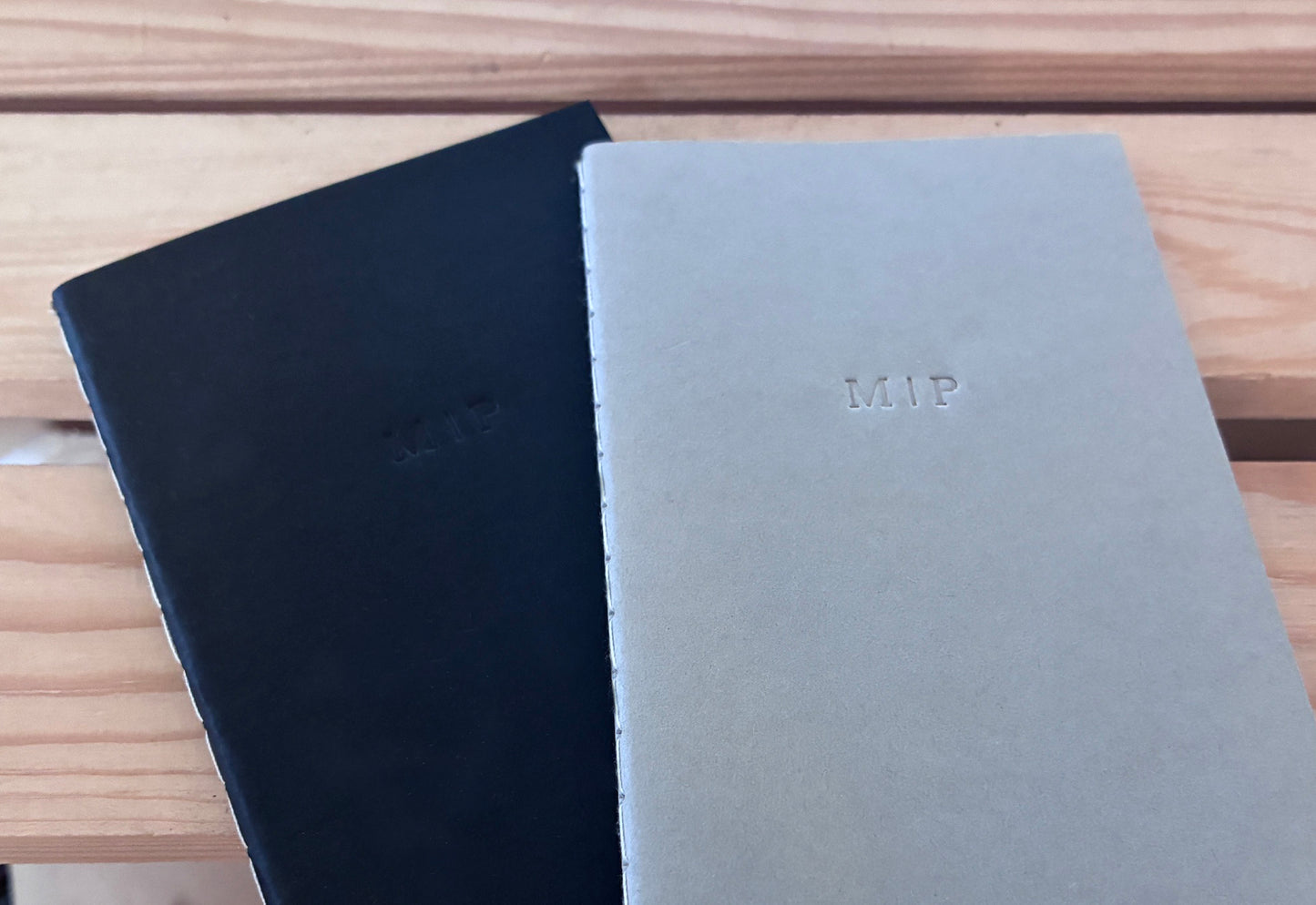 Custom Text Blind Debossed Mini Saddle Stitch Notebook