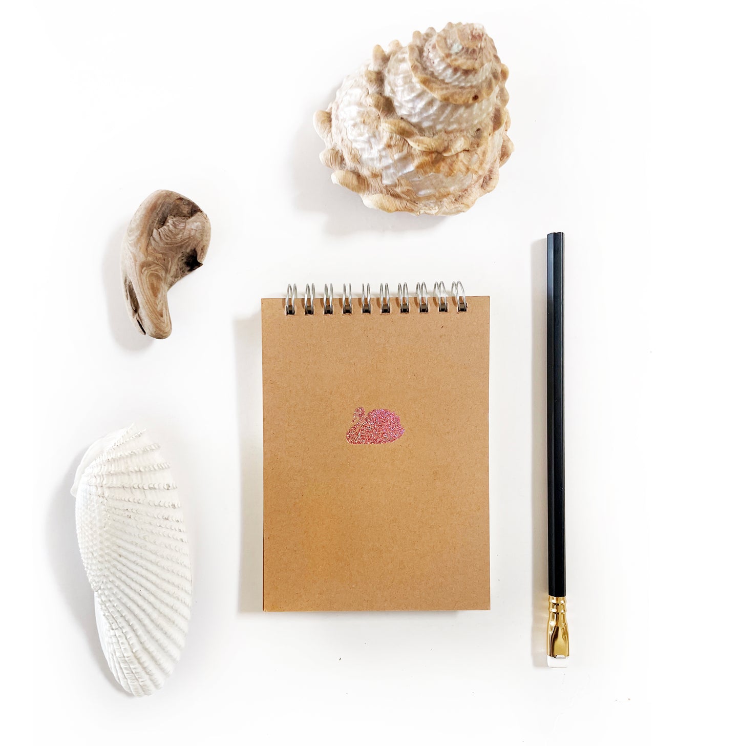 Foil Embossed Tiny Treasures Small Top Spiral Notebook - Studio Portmanteau