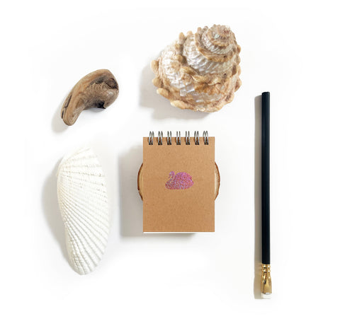 Foil Embossed Swan Pocket-Size Top Spiral Notebook - Studio Portmanteau