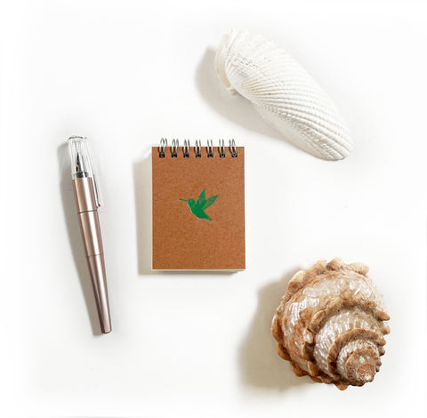Foil Embossed Hummingbird Pocket-Size Top Spiral Notebook - Studio Portmanteau