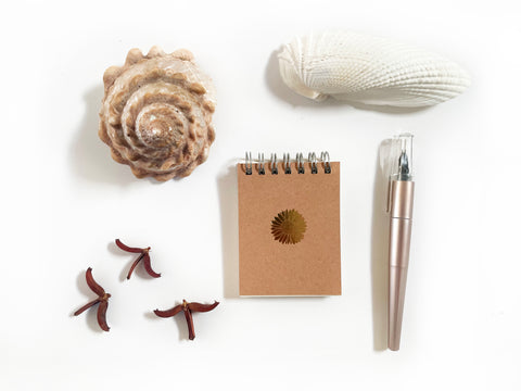 Foil Embossed Sunflower Pocket-Size Top Spiral Notebook - Studio Portmanteau