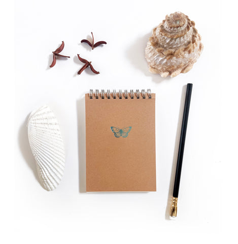 Foil Embossed Butterfly Small Top Spiral Notebook - Studio Portmanteau