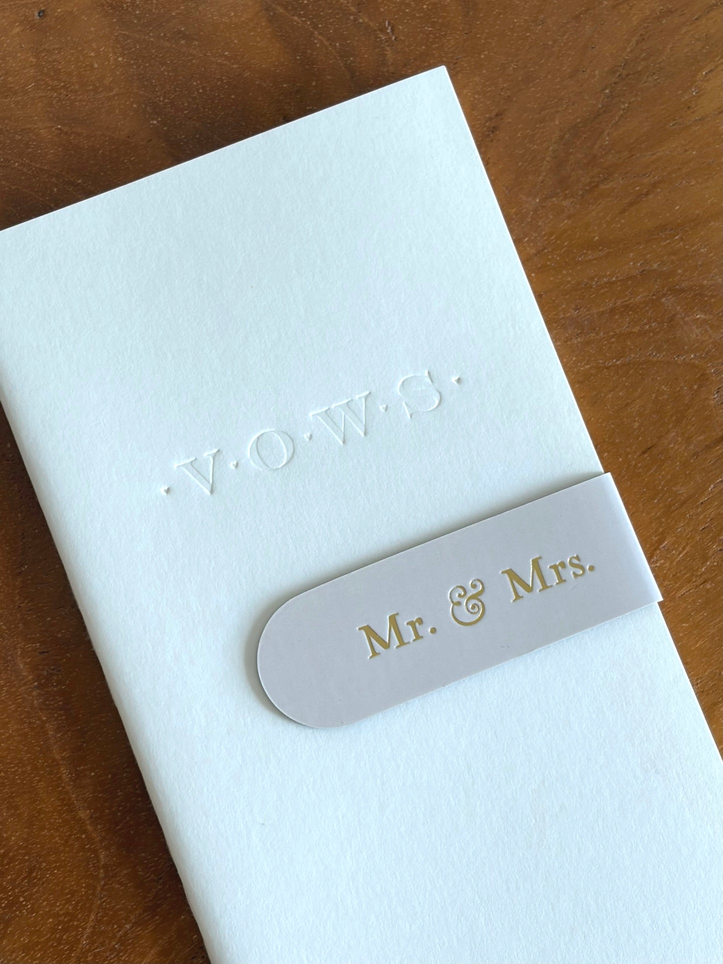 Wedding Magnetic Bookmark Trio | Embossed Engagement Gift