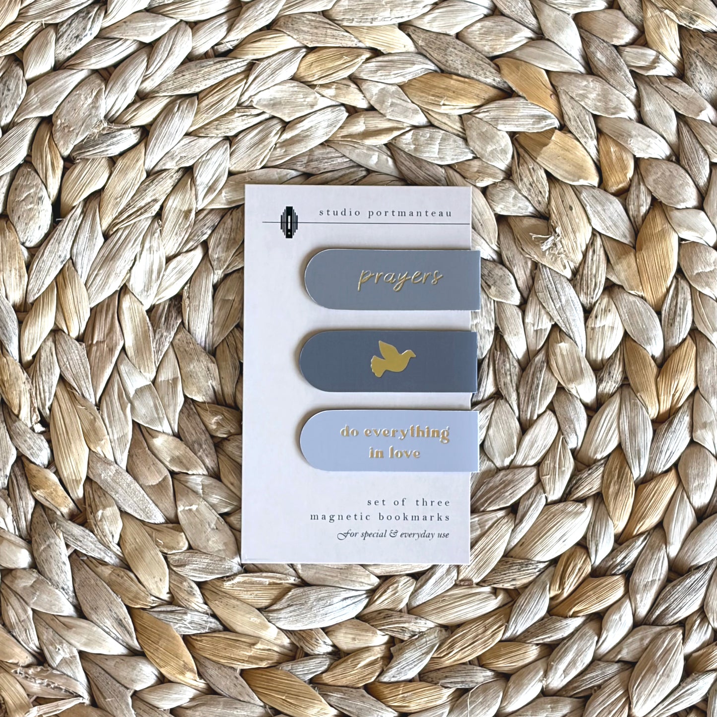 Prayers Gold Foil Magnetic Bookmark Trio | Devotional Gift