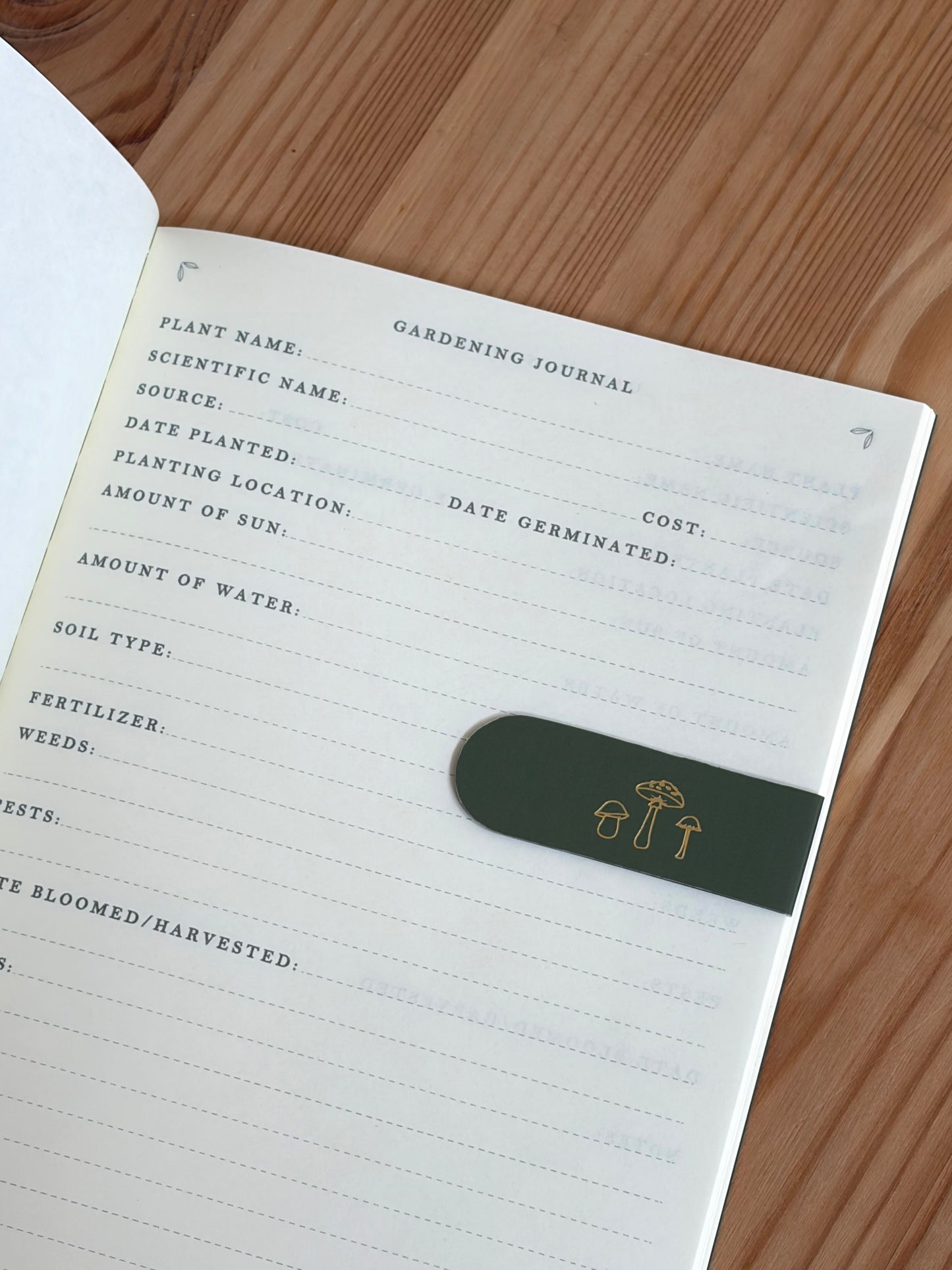 Woodland Treasures Gold Foil Magnetic Bookmark Trio