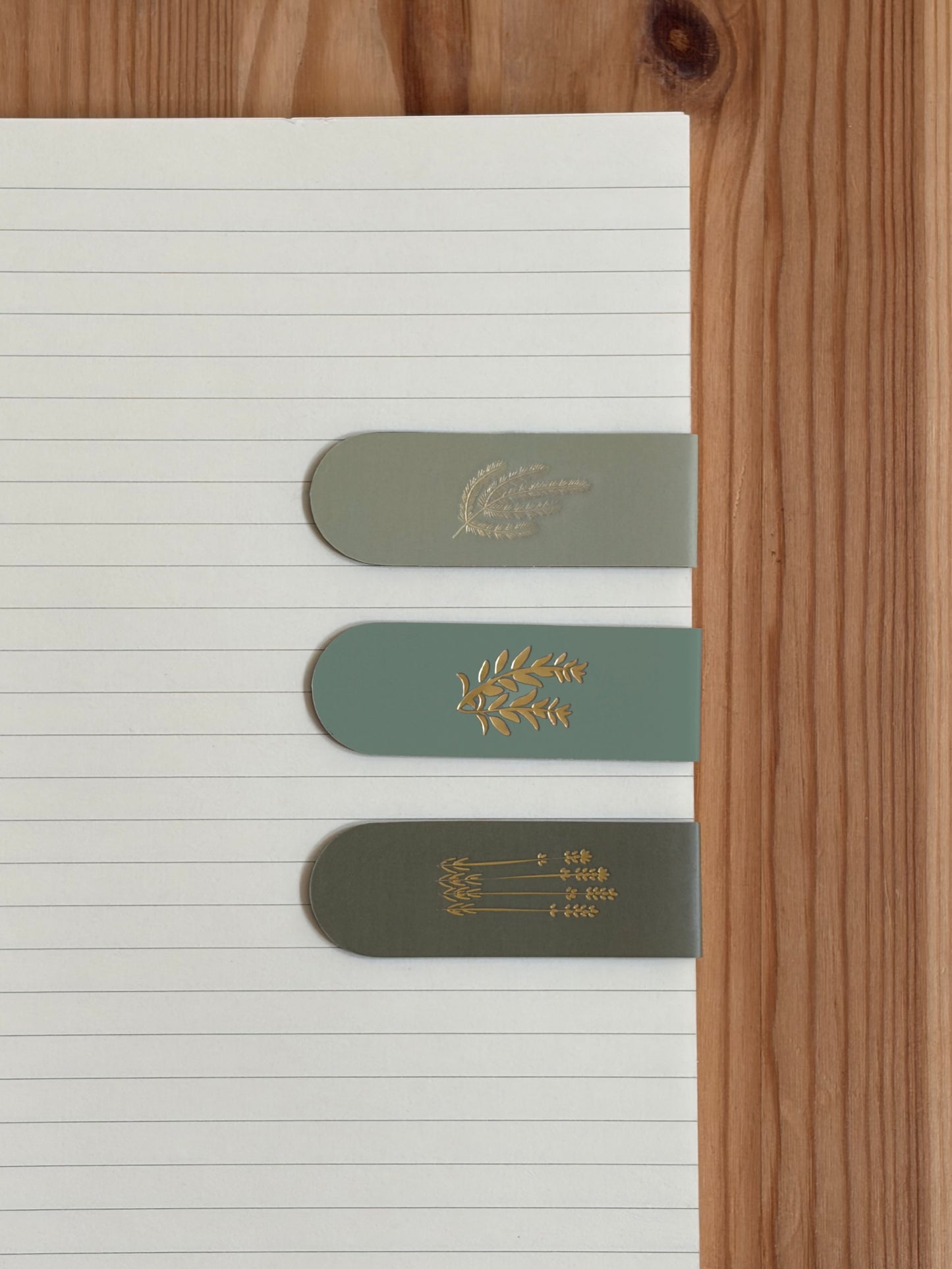 Culinary Herbs Gold Foil Magnetic Bookmark Trio | Chef Gift