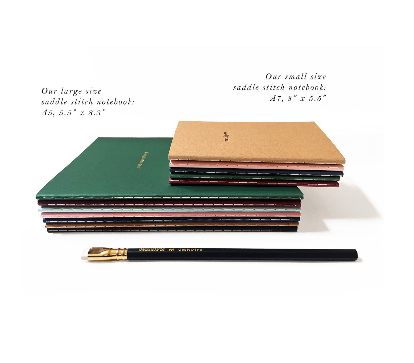 Custom Logo Foil Embossed Mini Saddle Stitch Notebooks