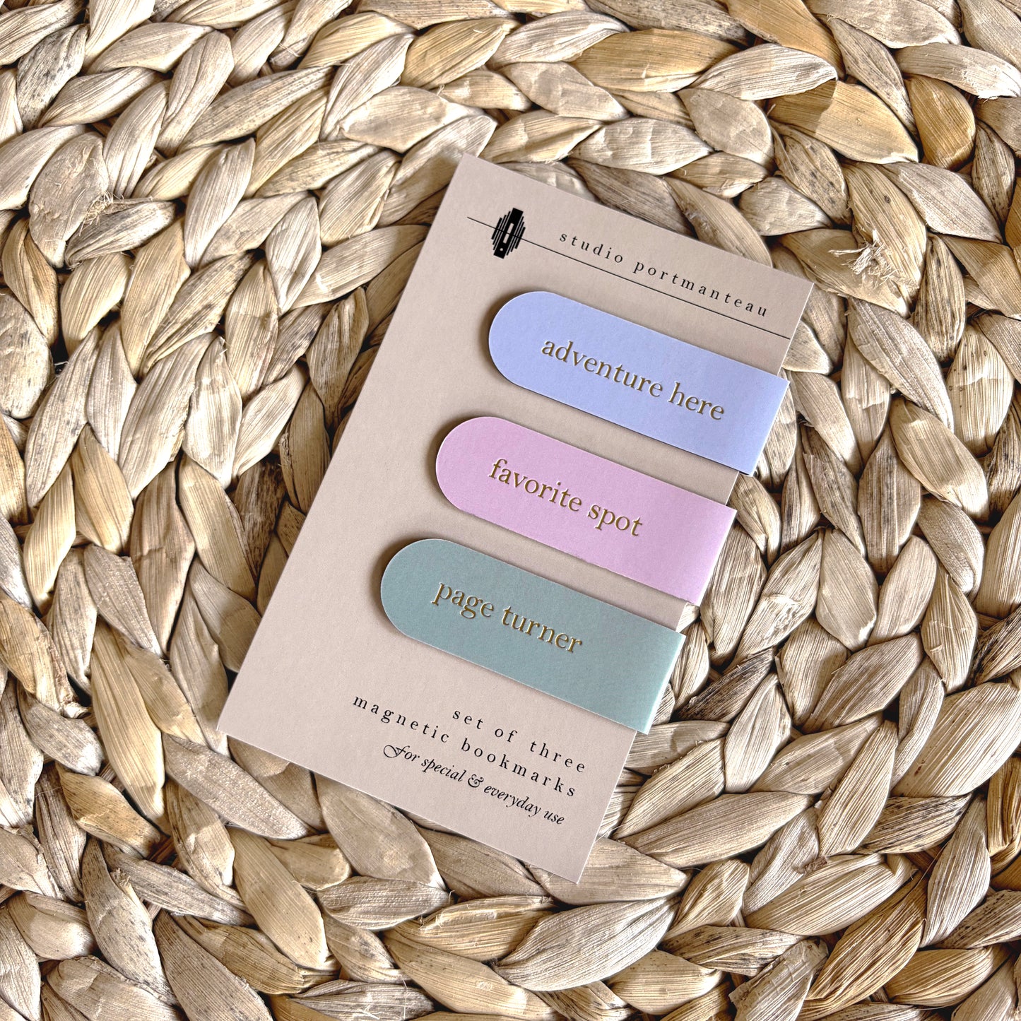 Book Lovers Gold Foil Magnetic Bookmark Trio | Bookish Gift