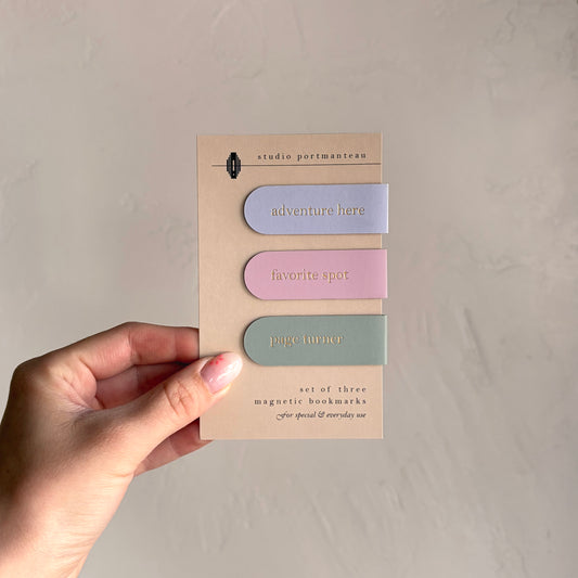 Book Lovers Gold Foil Magnetic Bookmark Trio | Bookish Gift