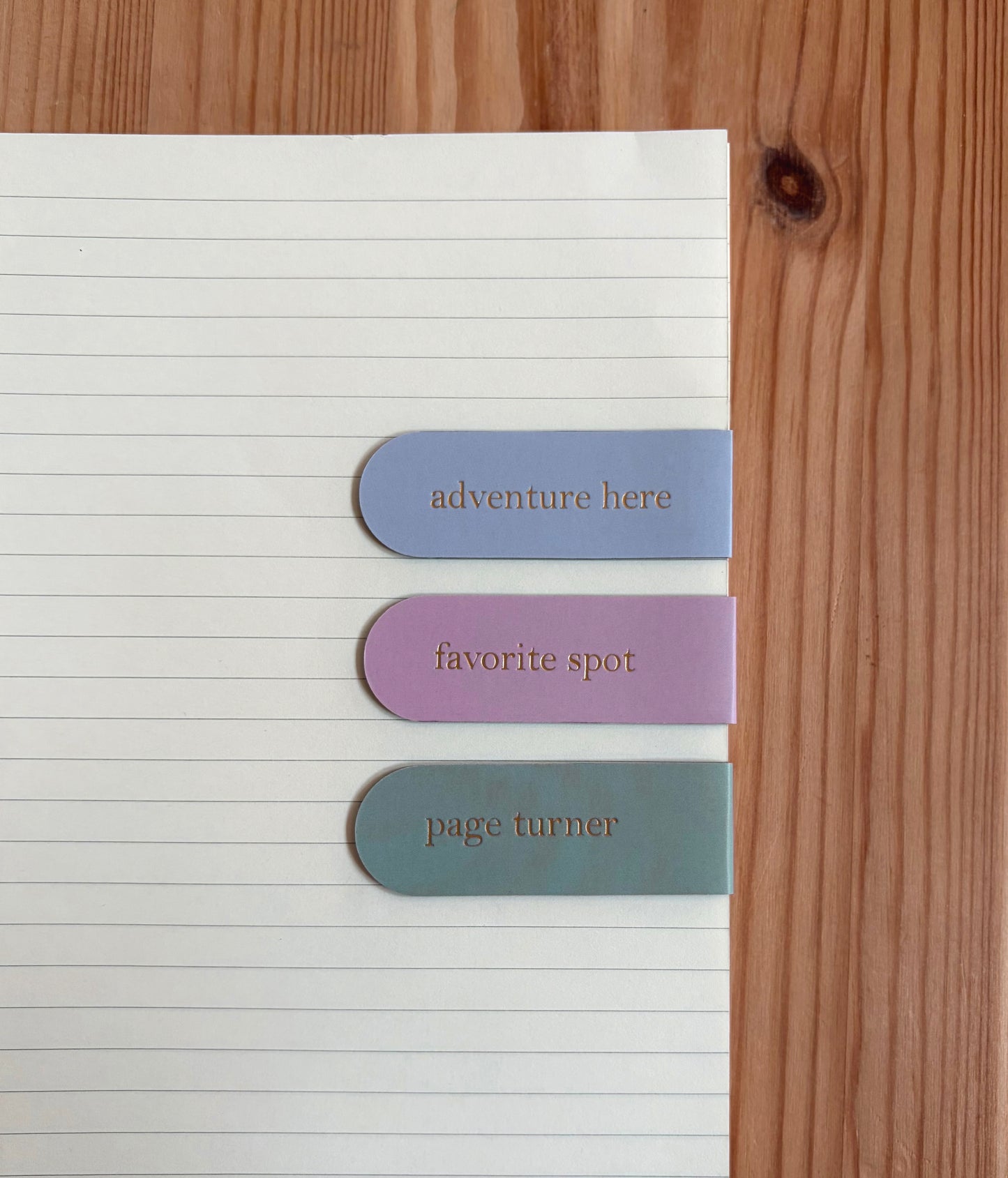 Book Lovers Gold Foil Magnetic Bookmark Trio | Bookish Gift