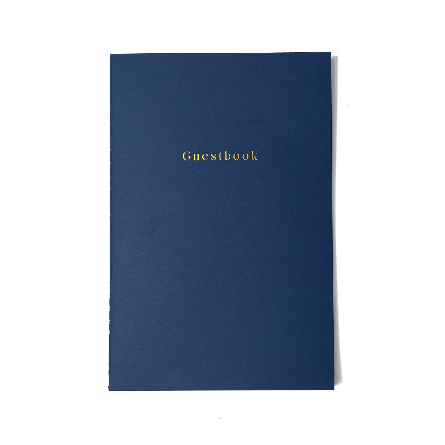 Saddle Stitch Guestbook | Classic Navy Blue Guest Log Book