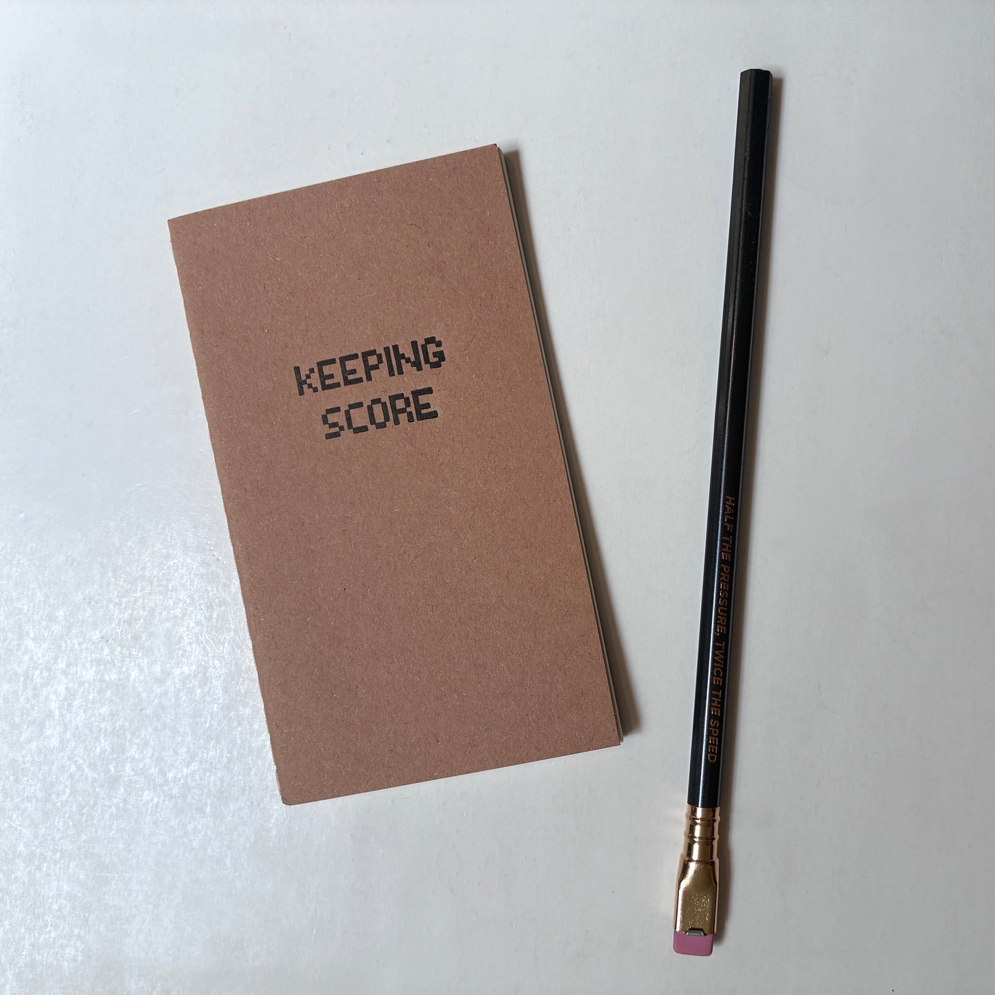 Keeping Score Mini Saddle Stitch Notebook | Game Night Scorekeeping Log Book