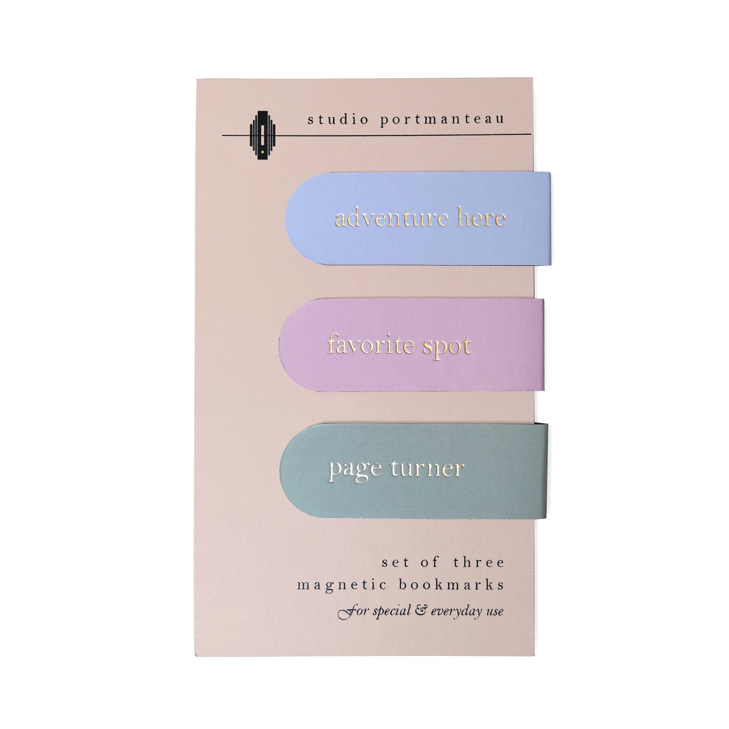 Book Lovers Gold Foil Magnetic Bookmark Trio | Bookish Gift