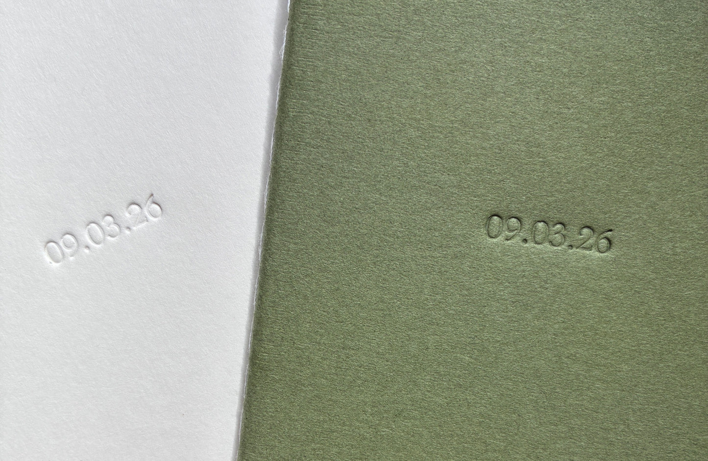 Custom Text Blind Debossed Mini Saddle Stitch Notebook