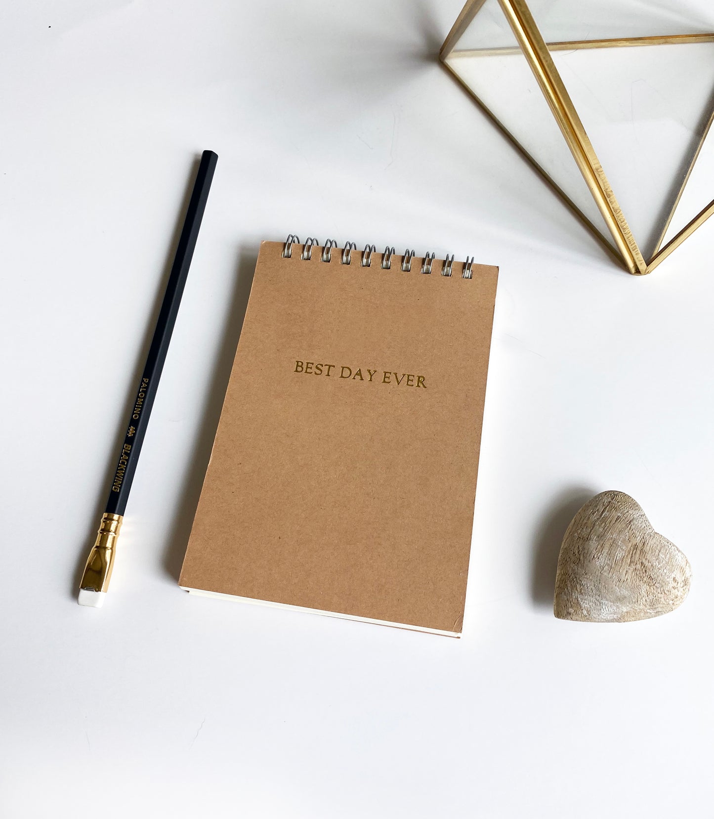 Custom Text Foil Embossed Medium Top Spiral Notebook
