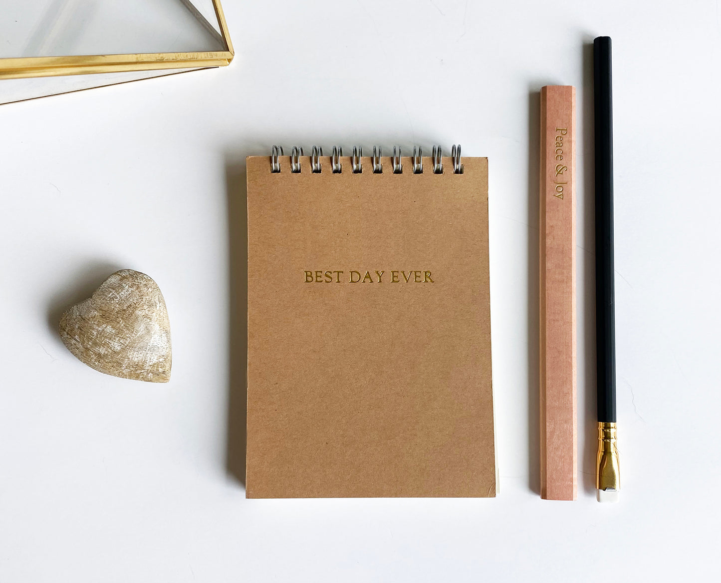 Custom Text Foil Embossed Medium Top Spiral Notebook