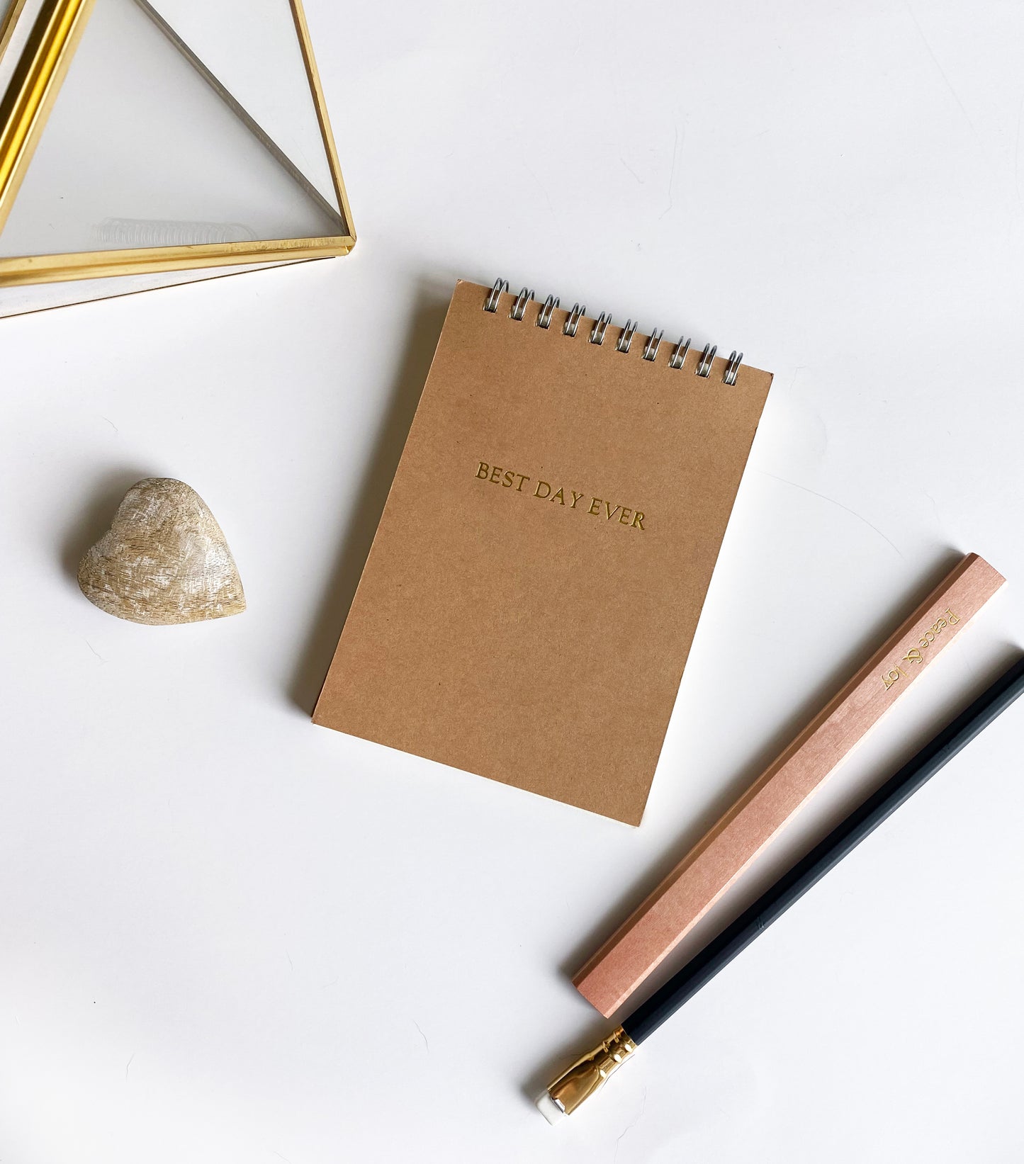 Custom Text Foil Embossed Medium Top Spiral Notebook