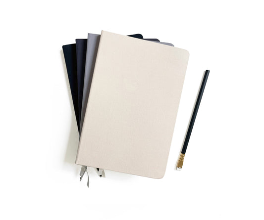 Blank A5 Linen Notebook - Neutral Tones