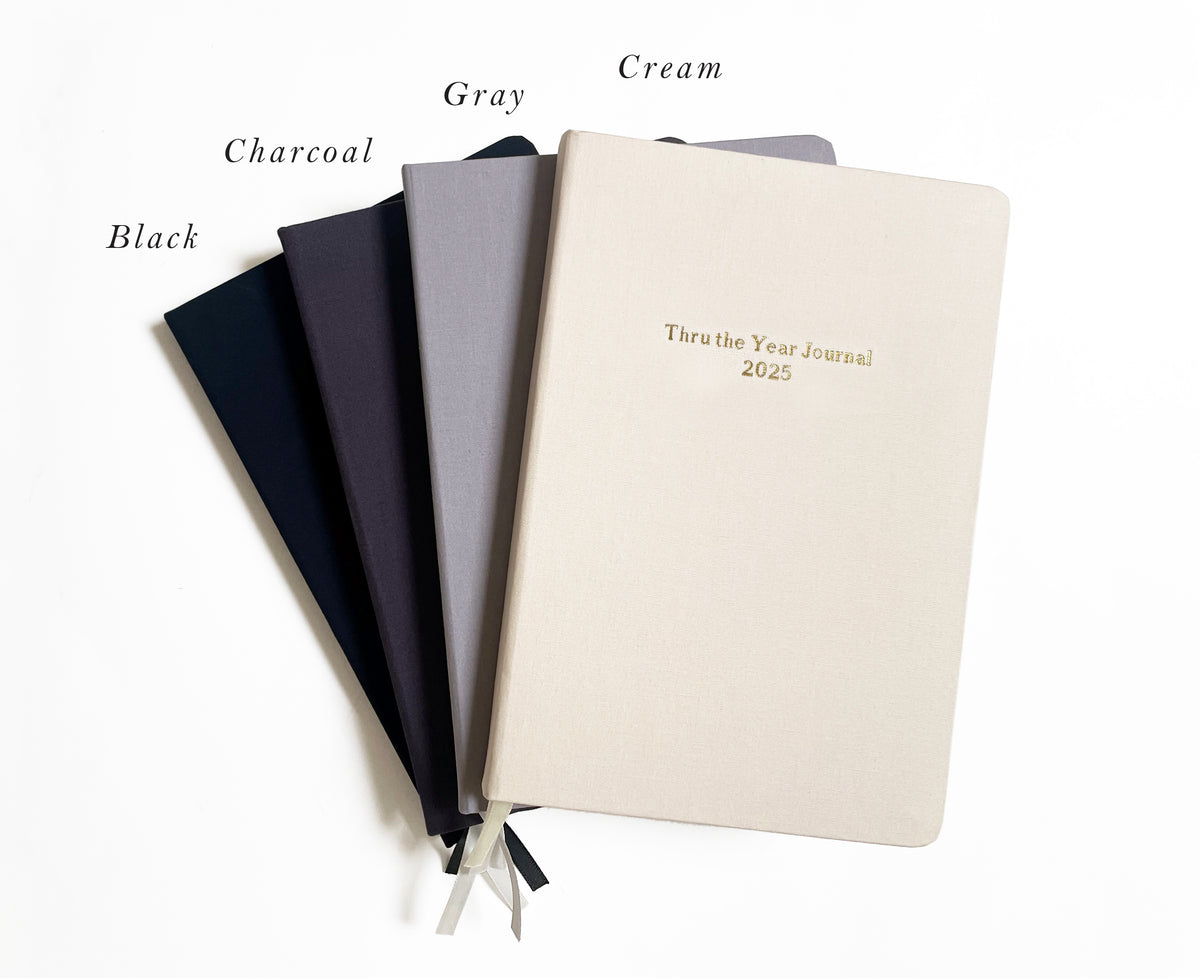 Custom Logo Foil Embossed Linen Notebooks | Neutral Tones