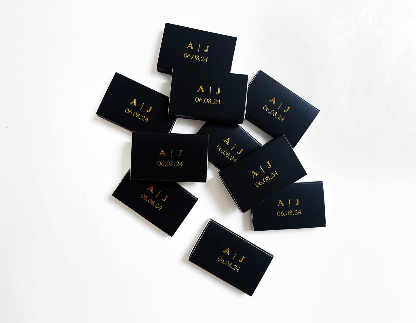 Custom Text Foil Embossed Matchboxes - Studio Portmanteau