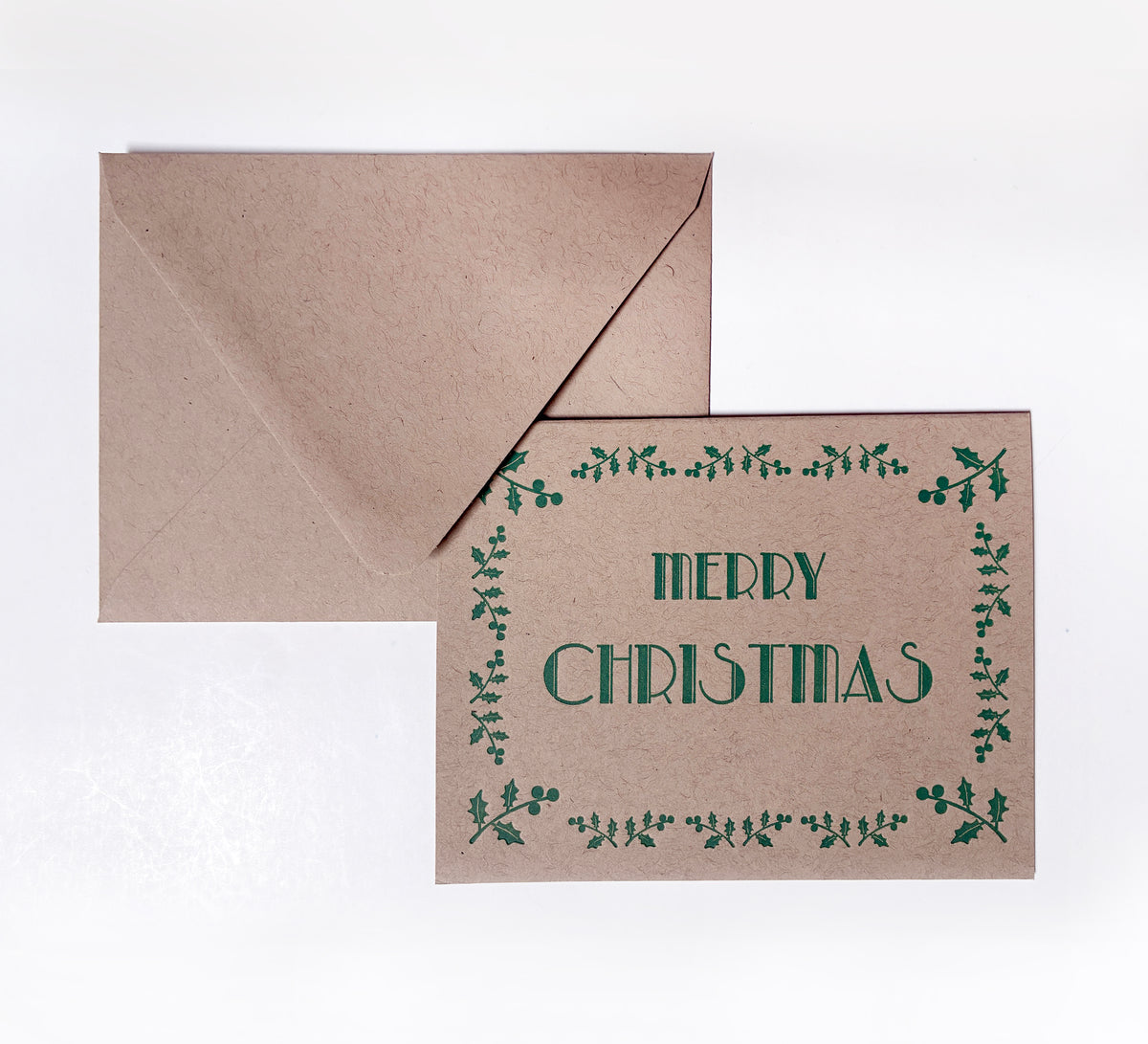 Merry Christmas Letterpress Greeting Card | Holiday Note