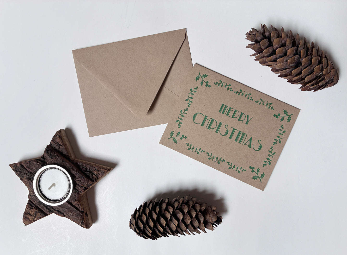 Merry Christmas Letterpress Greeting Card | Holiday Note