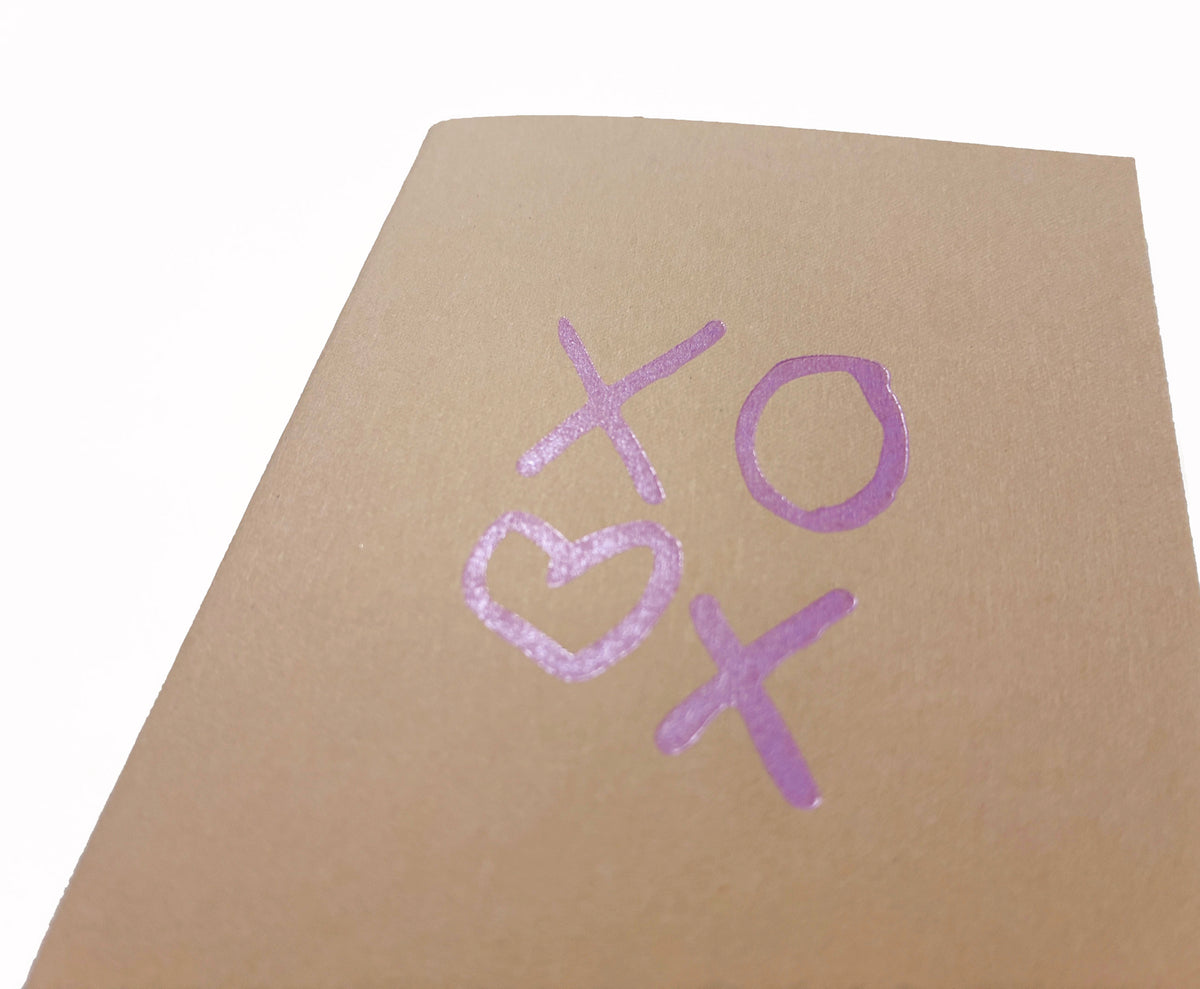 Hugs & Kisses Mini Saddle Stitch Notebook | XOXO Jotter Journal