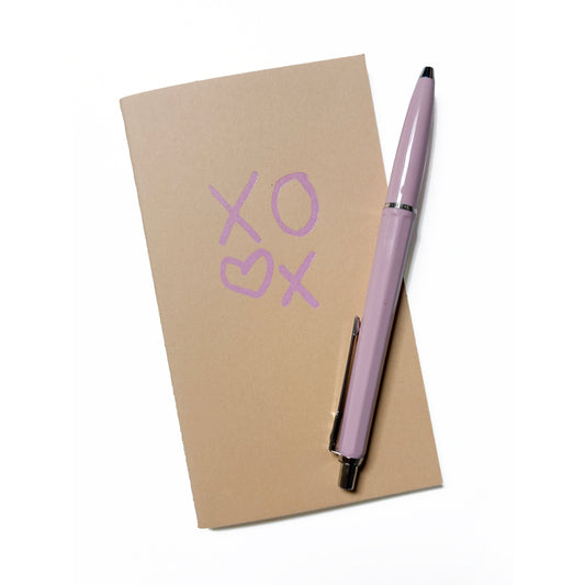 Hugs & Kisses Mini Saddle Stitch Notebook | XOXO Jotter Journal