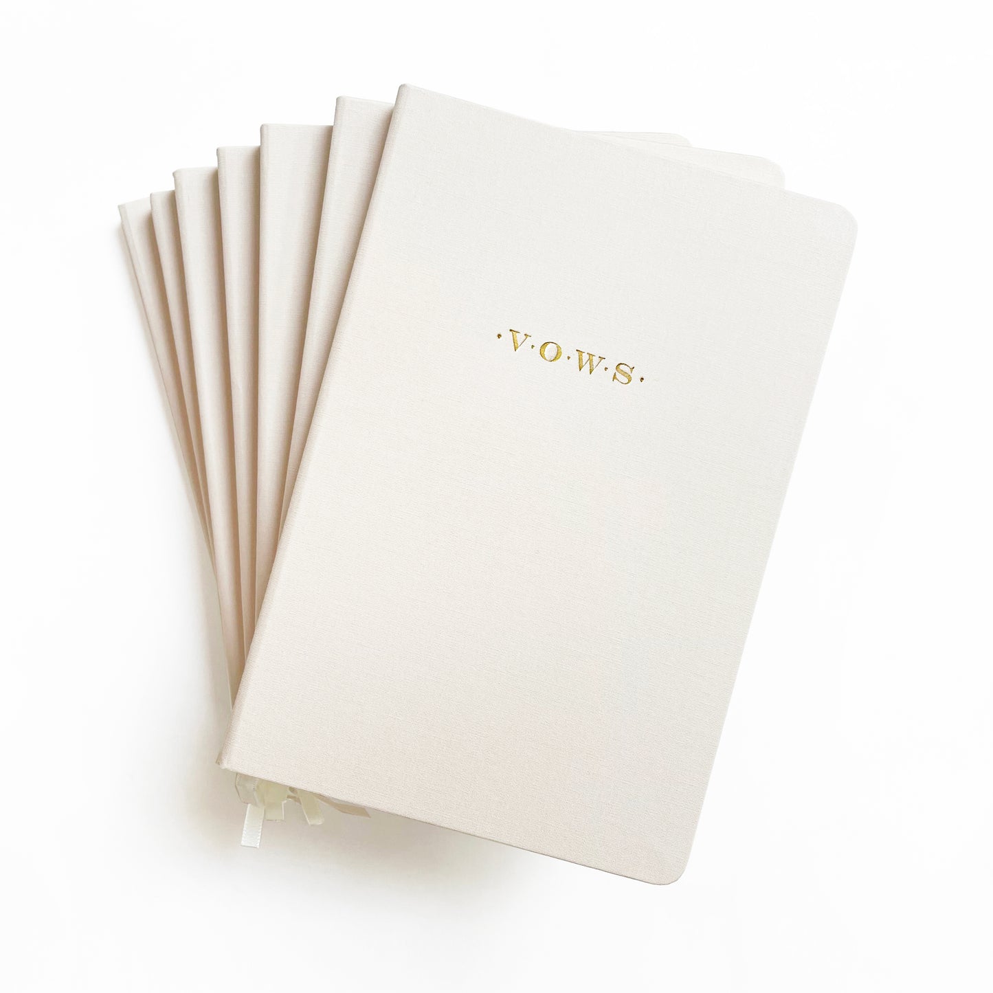 Wedding Vows Foil Embossed Linen Notebook | Neutral Hues