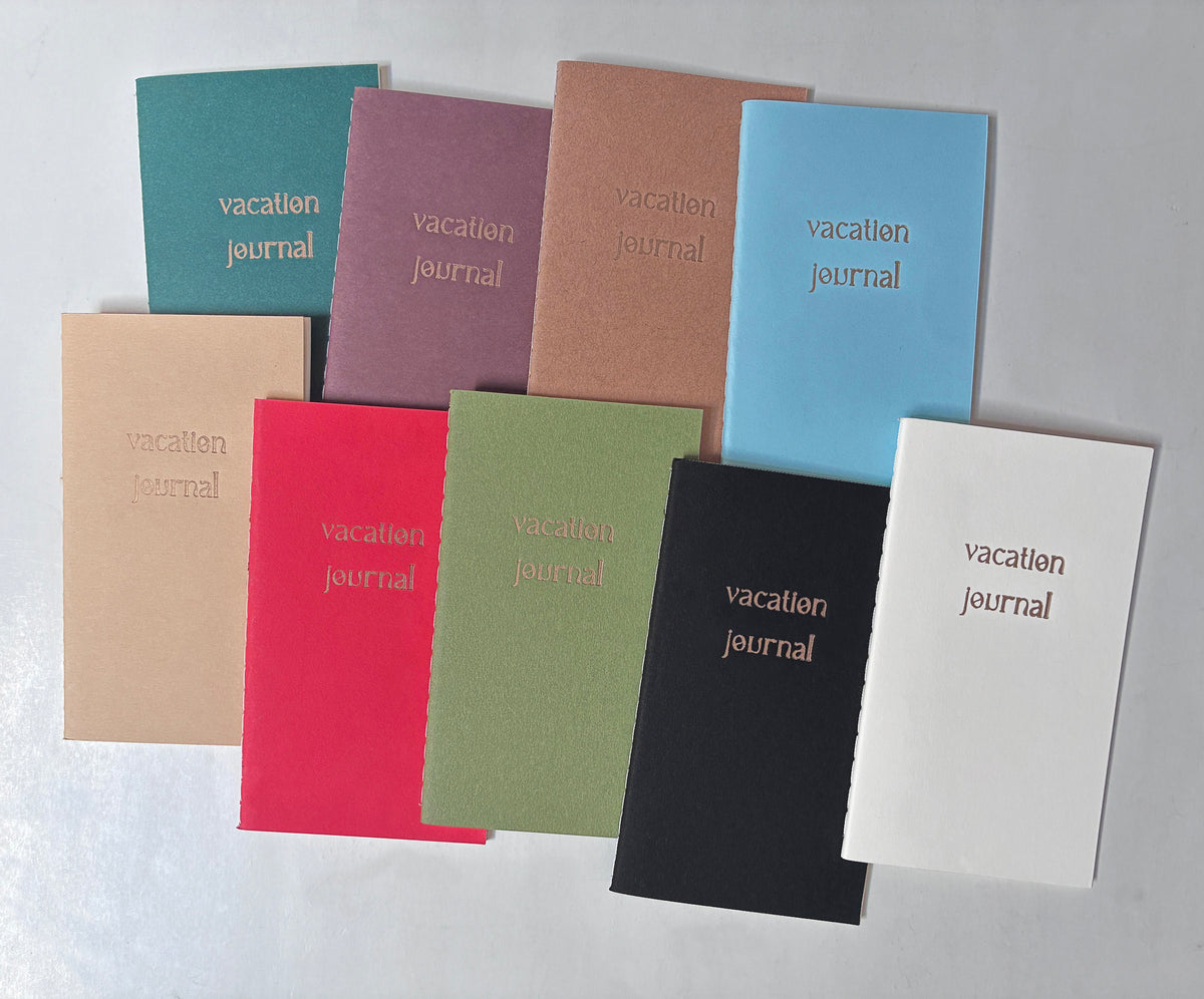 Vacation Journal Mini Saddle Stitch Notebook | Tiny Travel Notebook