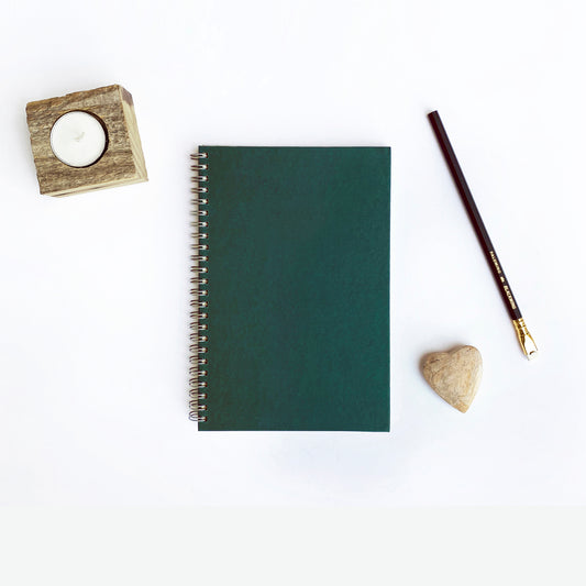 Forest Green Hardcover Spiral Notebook