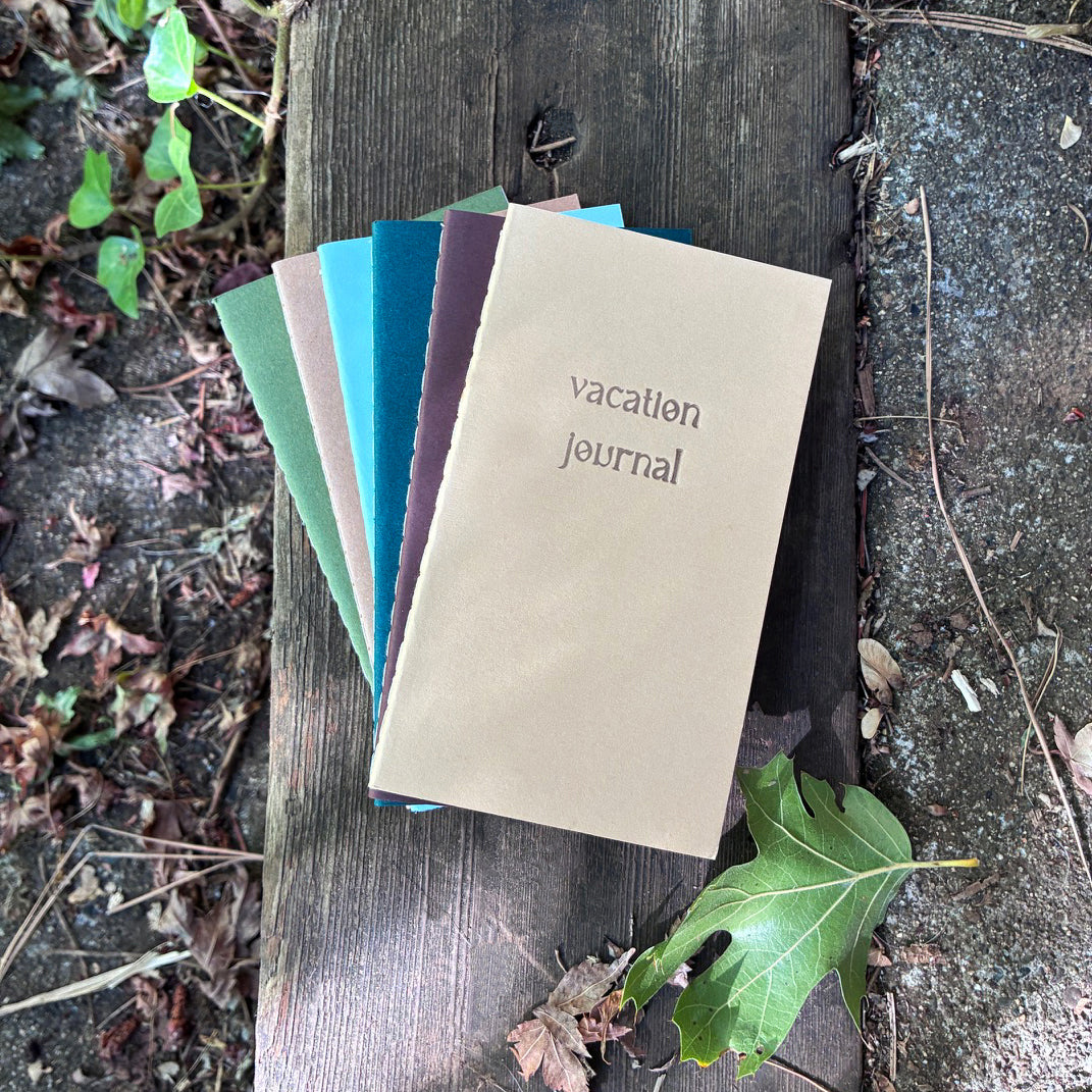 Vacation Journal Mini Saddle Stitch Notebook | Tiny Travel Notebook