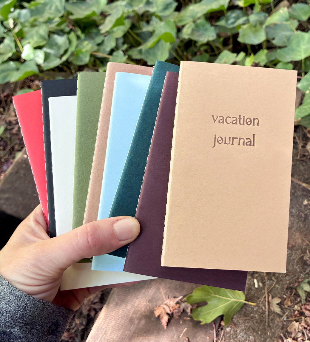 Vacation Journal Mini Saddle Stitch Notebook | Tiny Travel Notebook