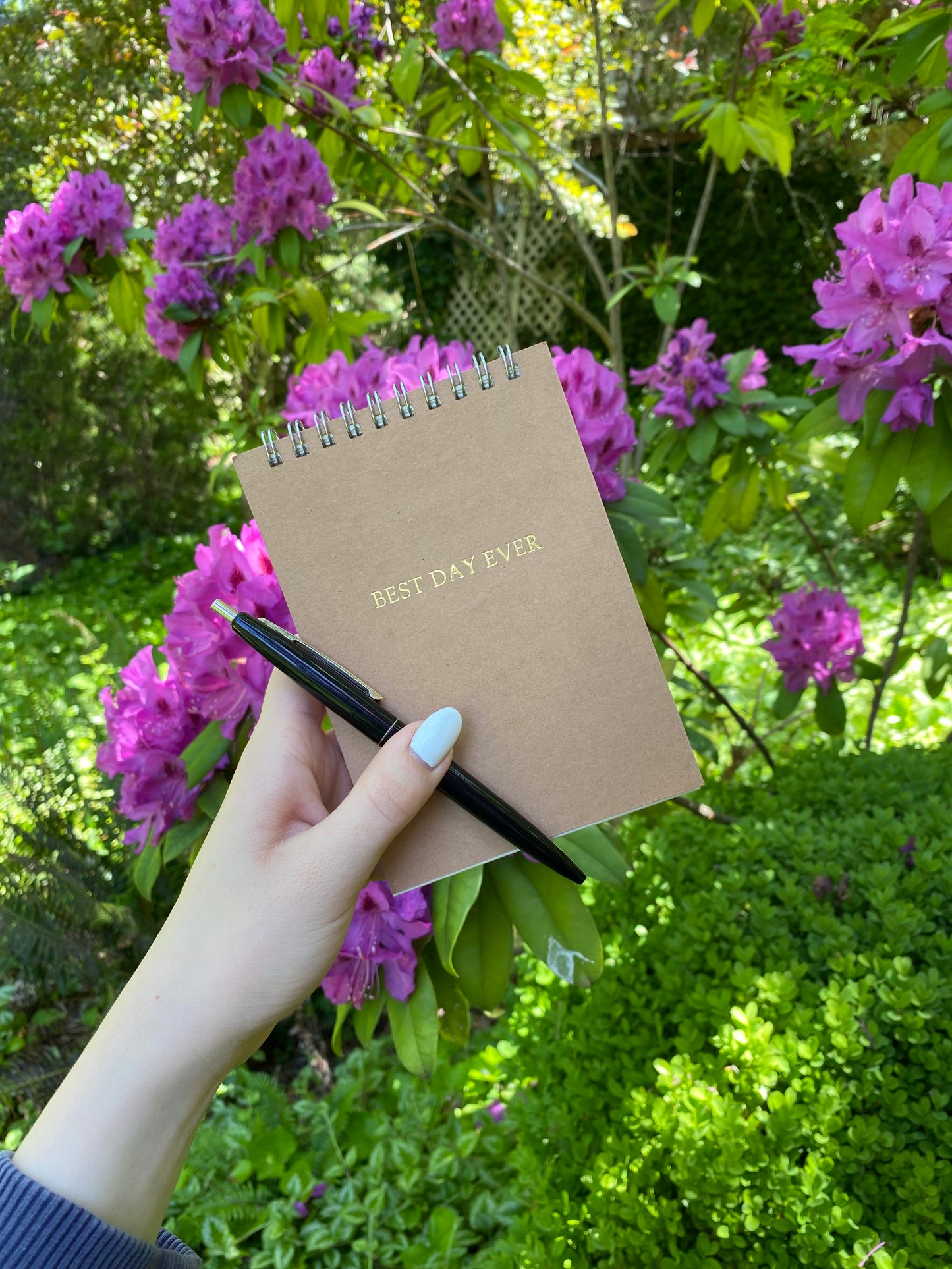 Custom Text Foil Embossed Medium Top Spiral Notebook