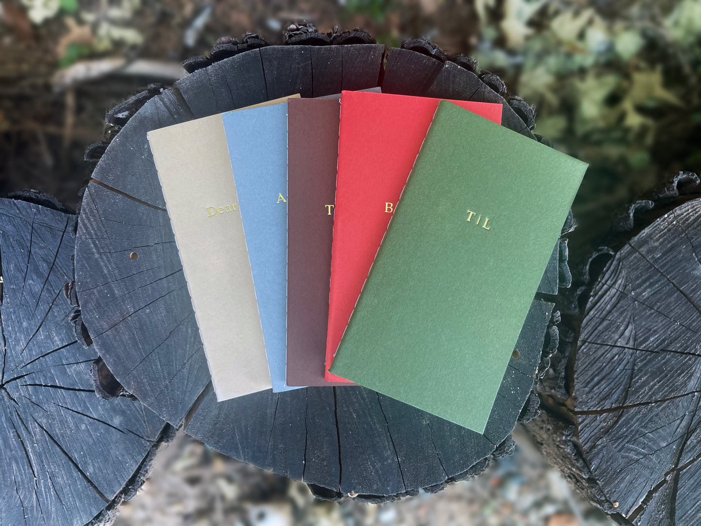 Customized Pocket Saddle Stitch Note Book - Earth Tones