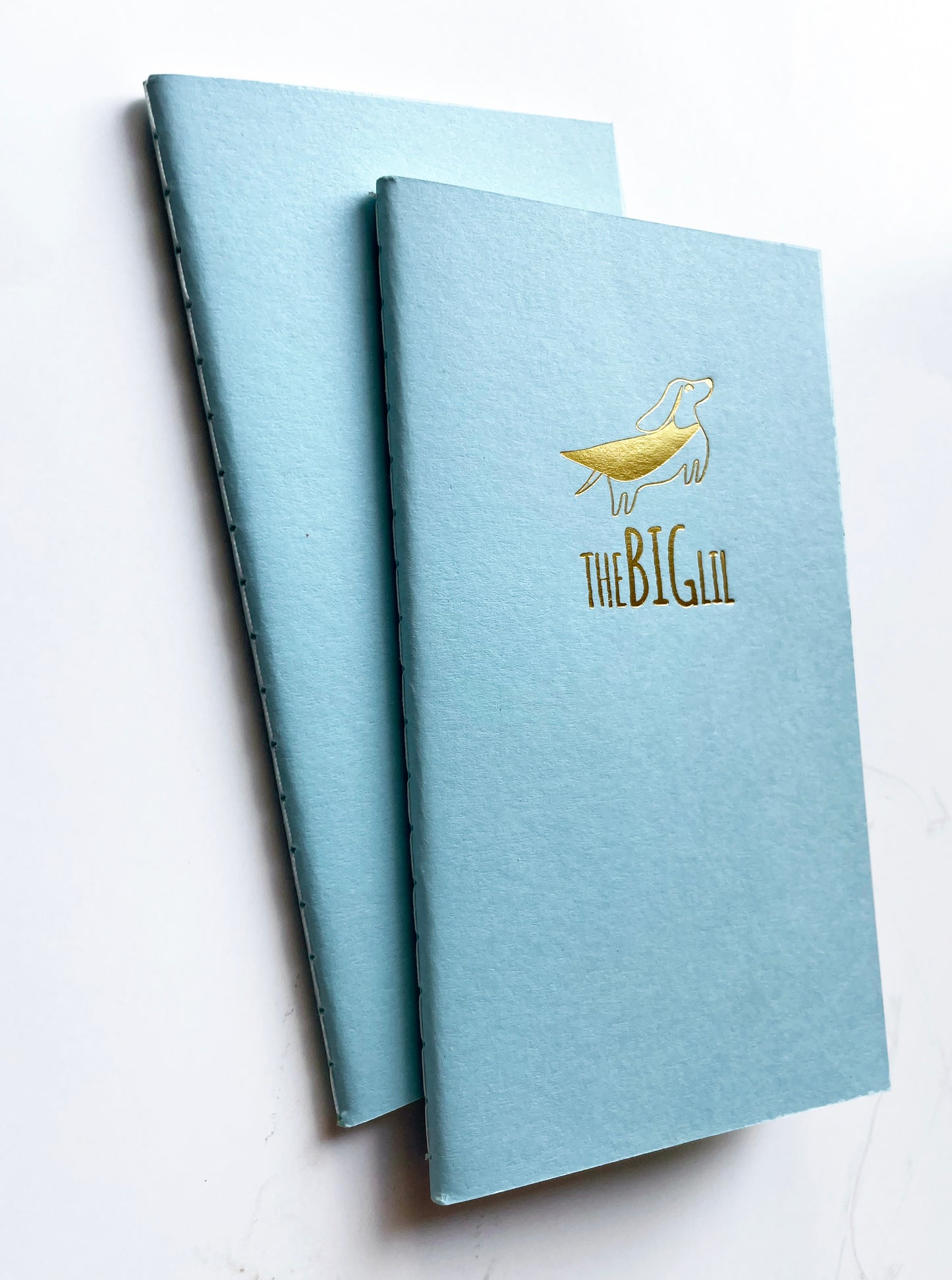 Set of (60) Custom Logo Foil Embossed Mini Saddle Stitch Notebooks