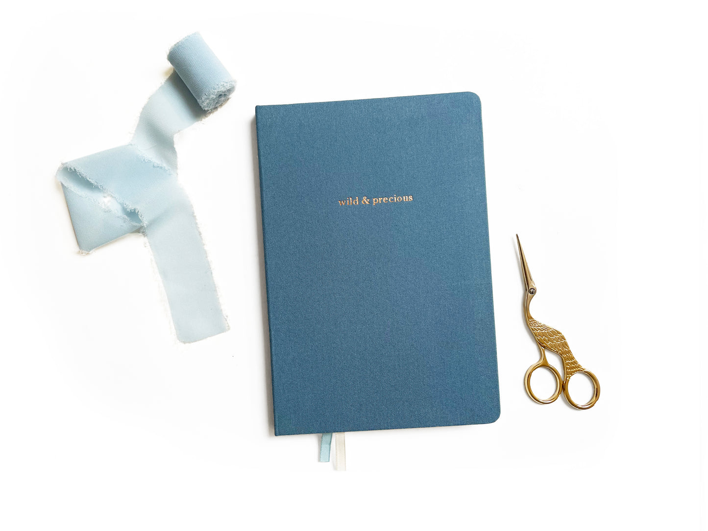 Custom Text Foil Embossed Linen Notebook - Soft Vintage Hues